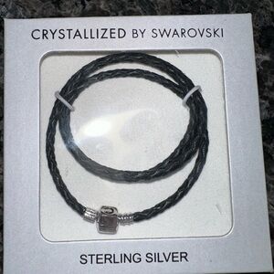 Chamilia black braided necklace for beads or pendants.